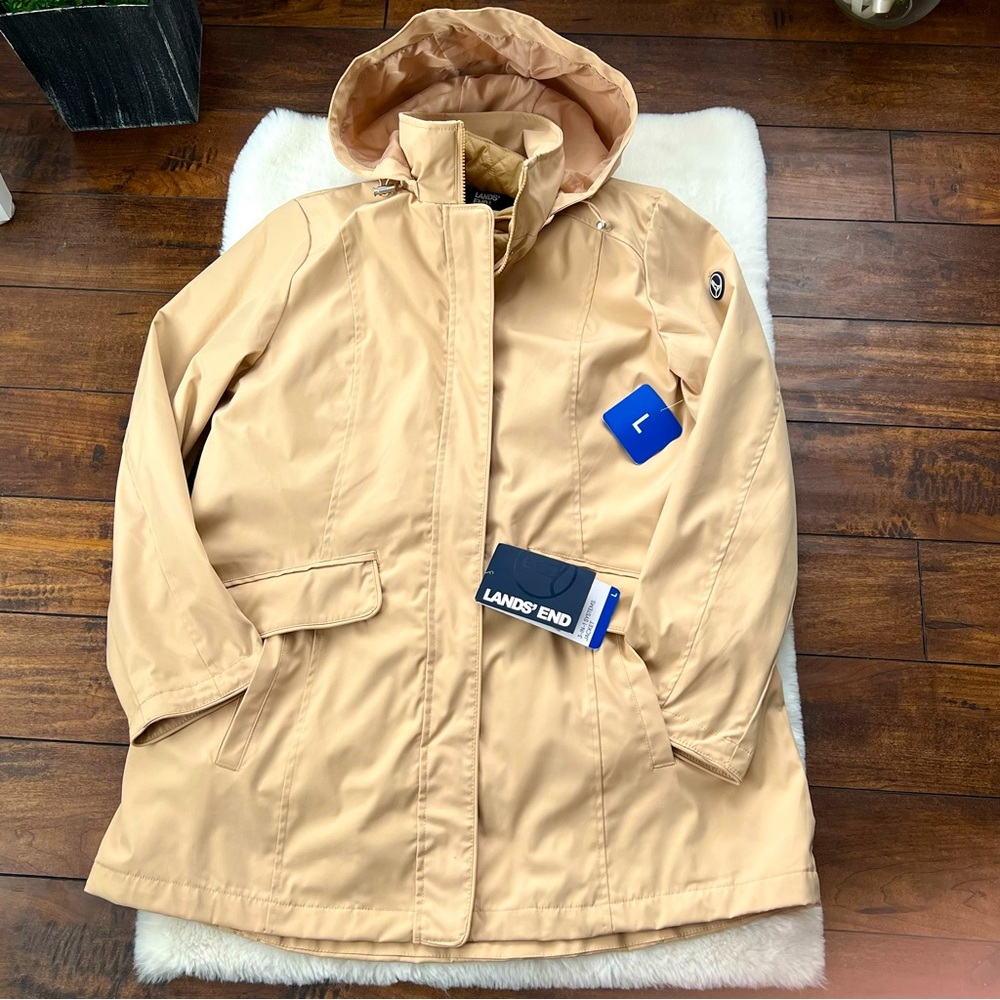 Lands’ End Ladies 3-in-1 Systems Jacket Tan Size Large NWT - Picture 6 of 16